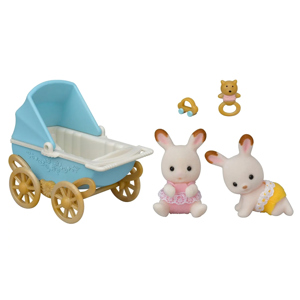 Sylvanian Families Chocolate Rabbit Twins Set 5432